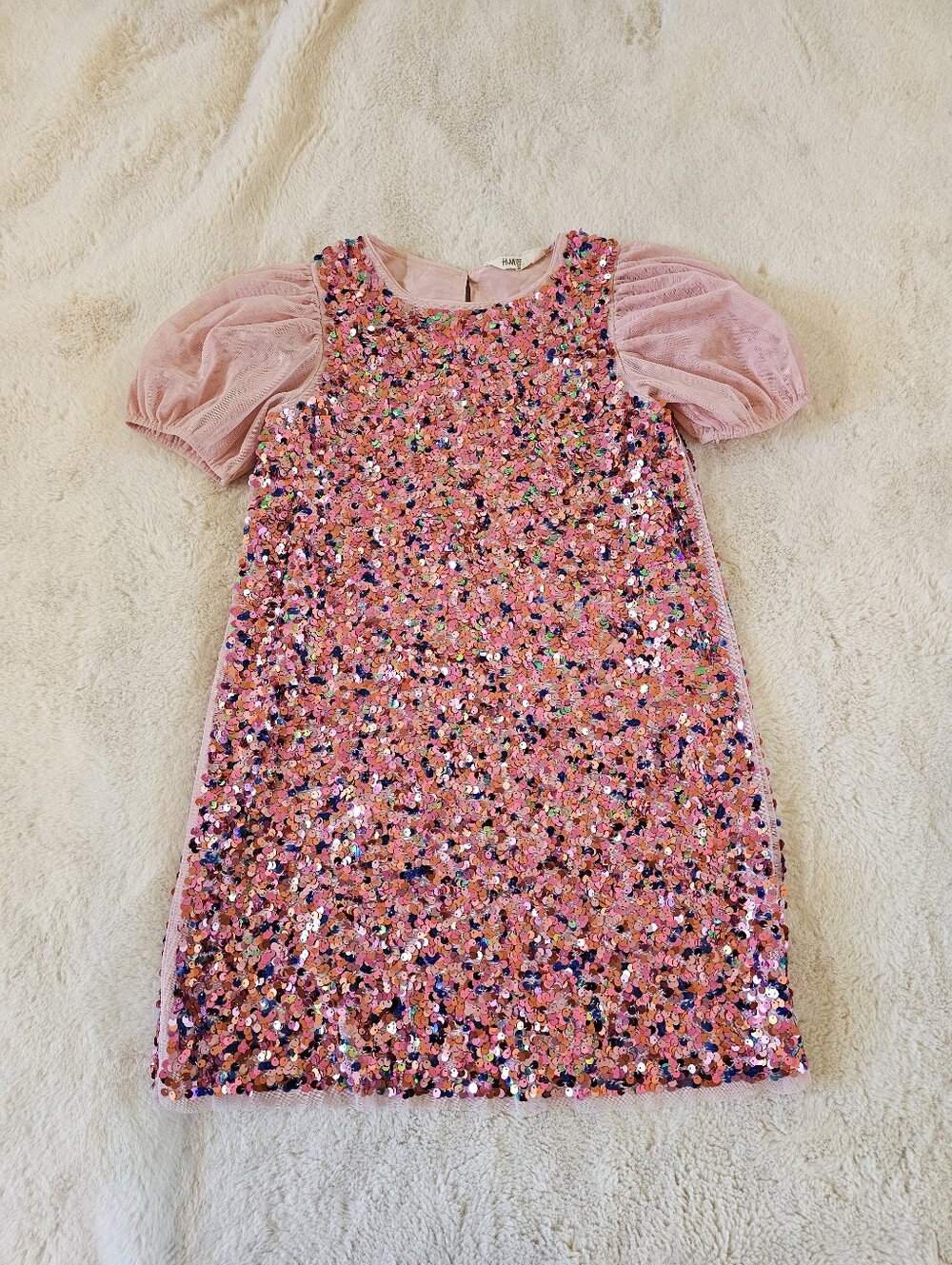 H&M Pink Confetti Sequin Dress Size 10